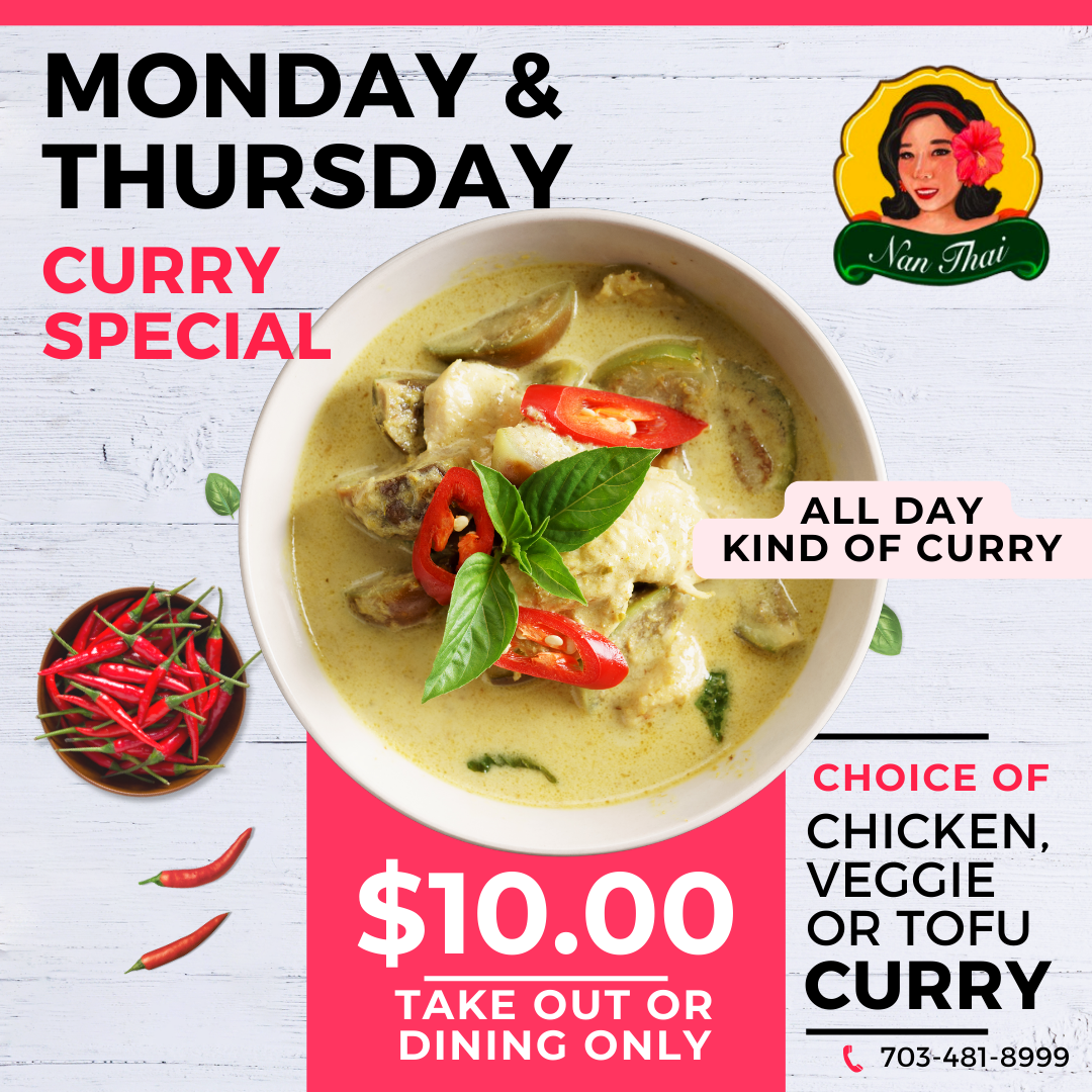 Monday &amp; Thursday Specials at Nan Thai! icon