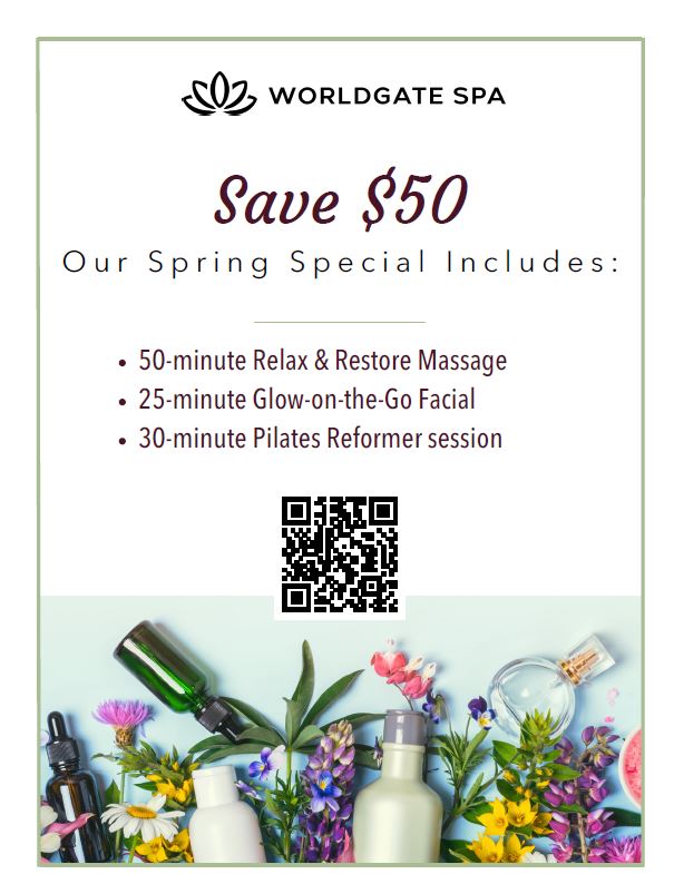 April Spa Specials at Worldgate Spa! icon